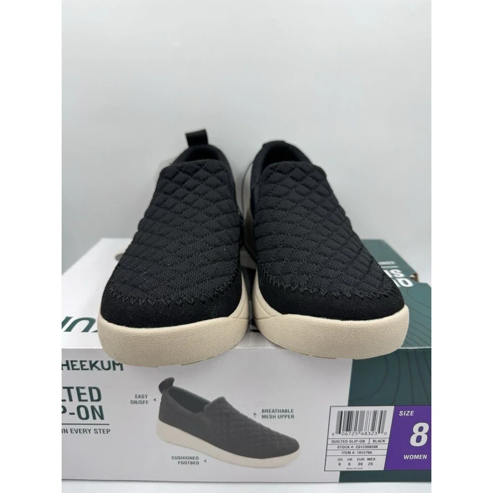Staheekum Women's Quilted Cushioned Footbed Slip On Shoes - SIZE 8 Black